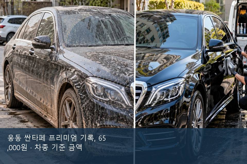 웅동 싼타페 프리미엄 기록, 65,000원 · 차종 기준 금액